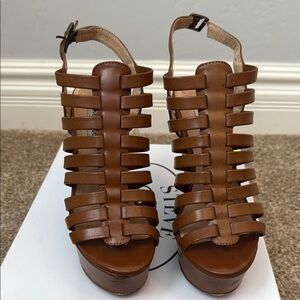 Steven By Steve Madden Brown Gladiator Heels